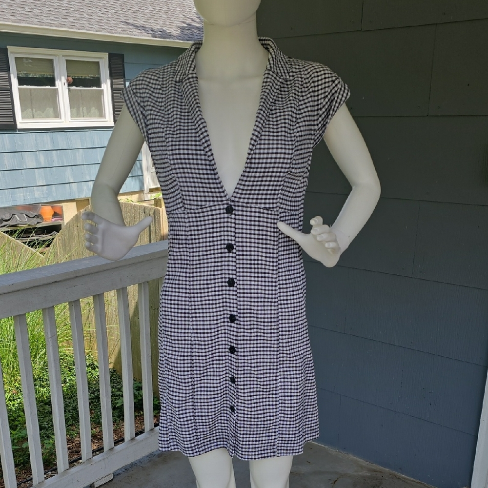 UO Cap Sleeve Button Up Mini Dress
